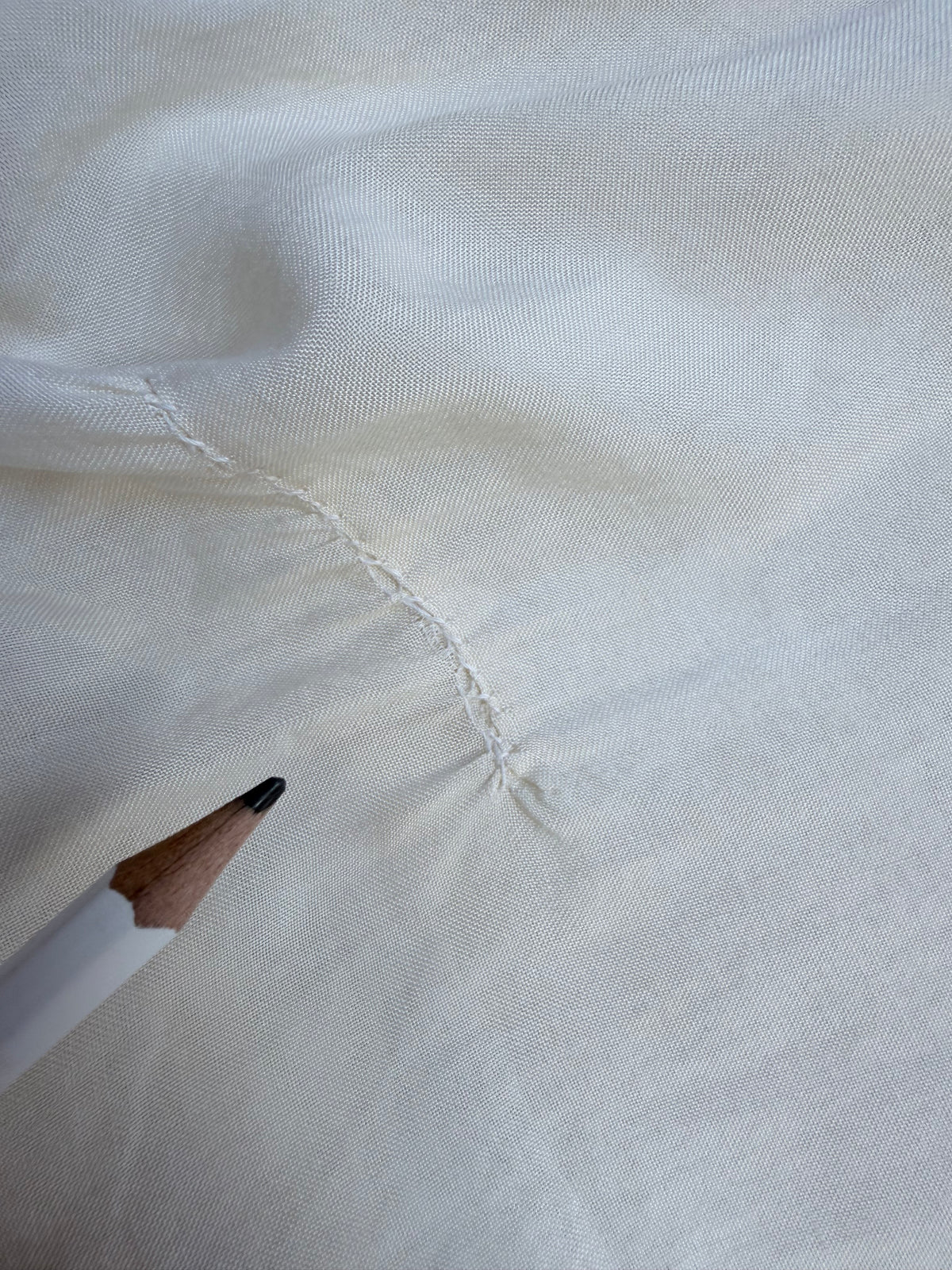 Antique 1920s Cream Cotton Slip Midi Dress with Lace Trim