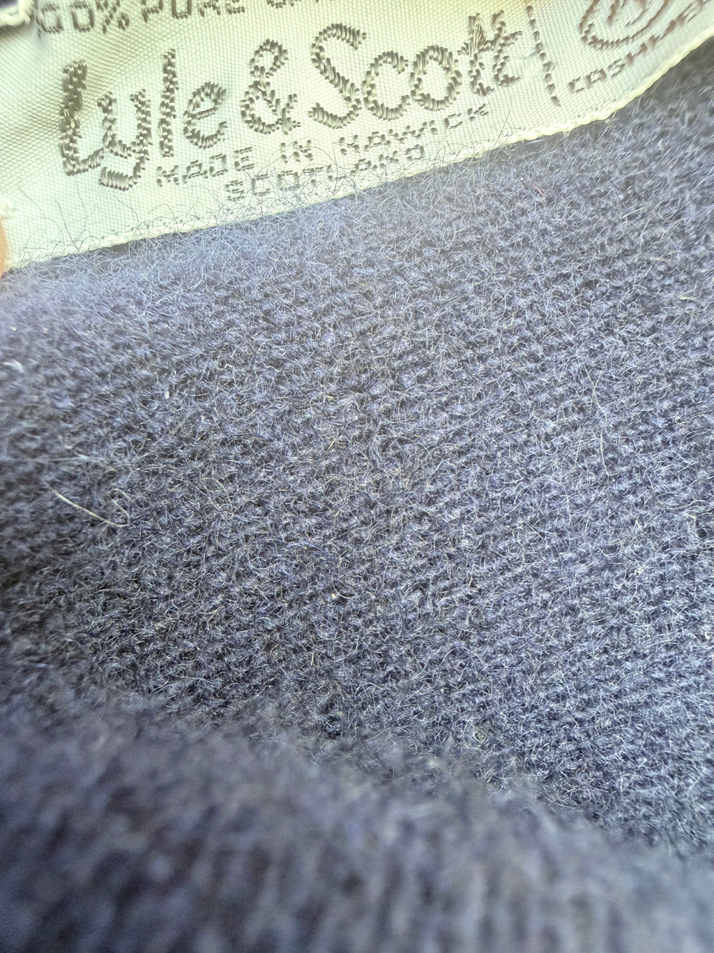 Vintage 1960s Lyle And Scott Navy Blue Cardigan | Made in Scotland Knitwear
