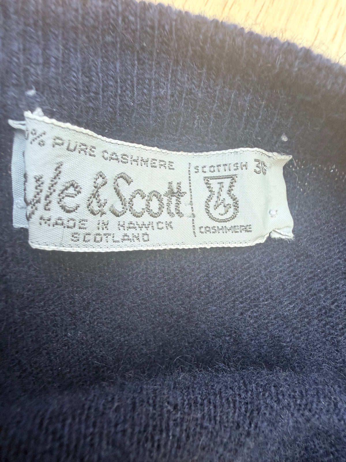 Vintage 1960s Lyle And Scott Navy Blue Cardigan | Made in Scotland Knitwear