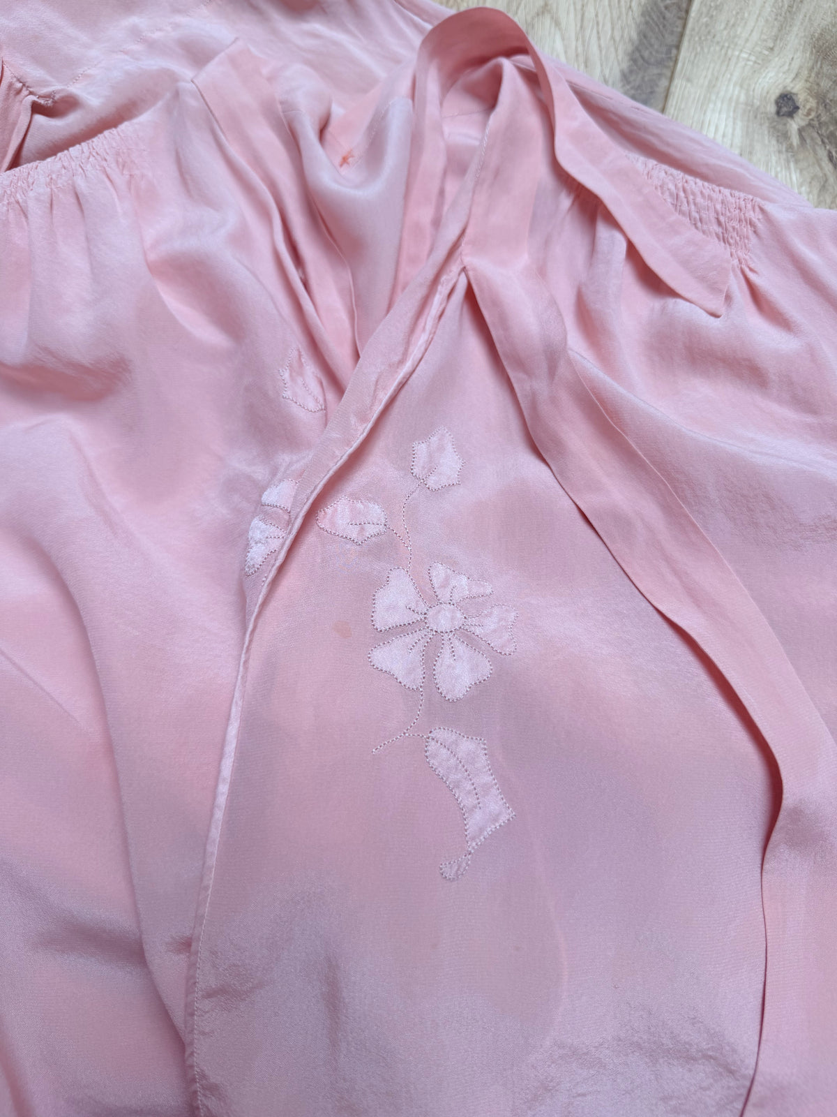 Antique Vintage 1930s Pink Silk Two-Piece Gown & Jacket Set