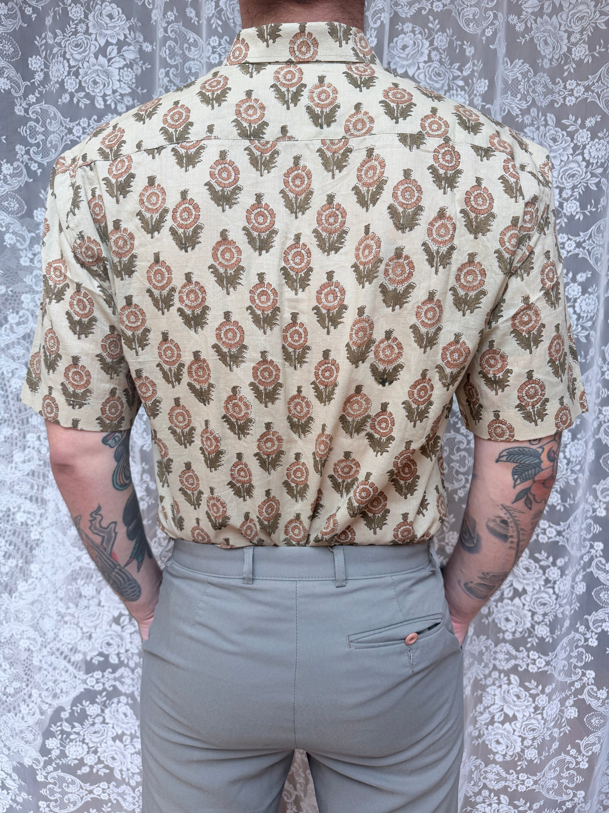 The Marigold Jasper | Men's Ethically Handmade Vintage Style Cotton Button-Up Shirt