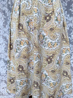 Vintage 1980s Burberrys Silk Paisley Floral Midi Skirt