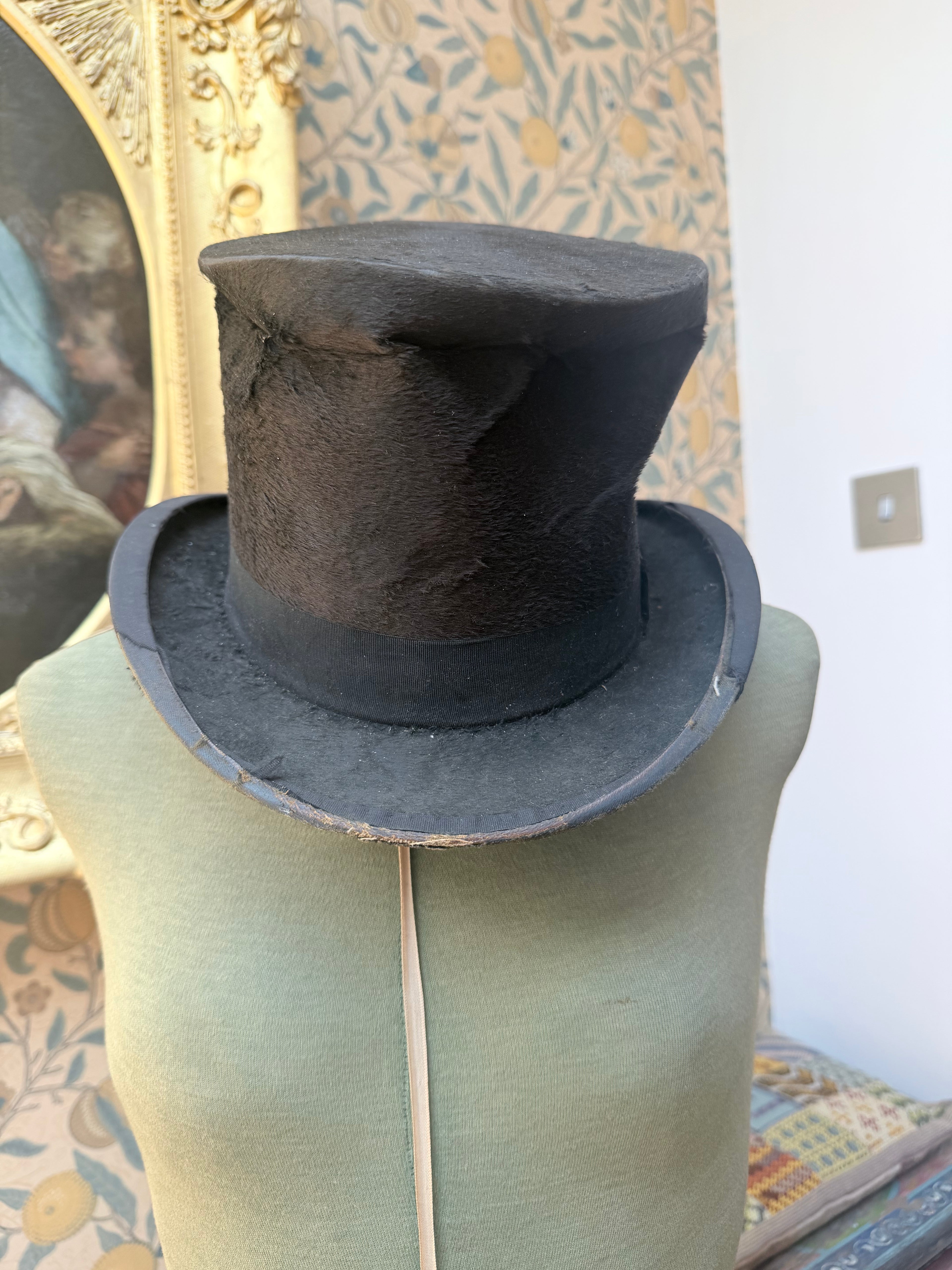 Antique Victorian Edwardian Top Hat | Made in Bristol, England