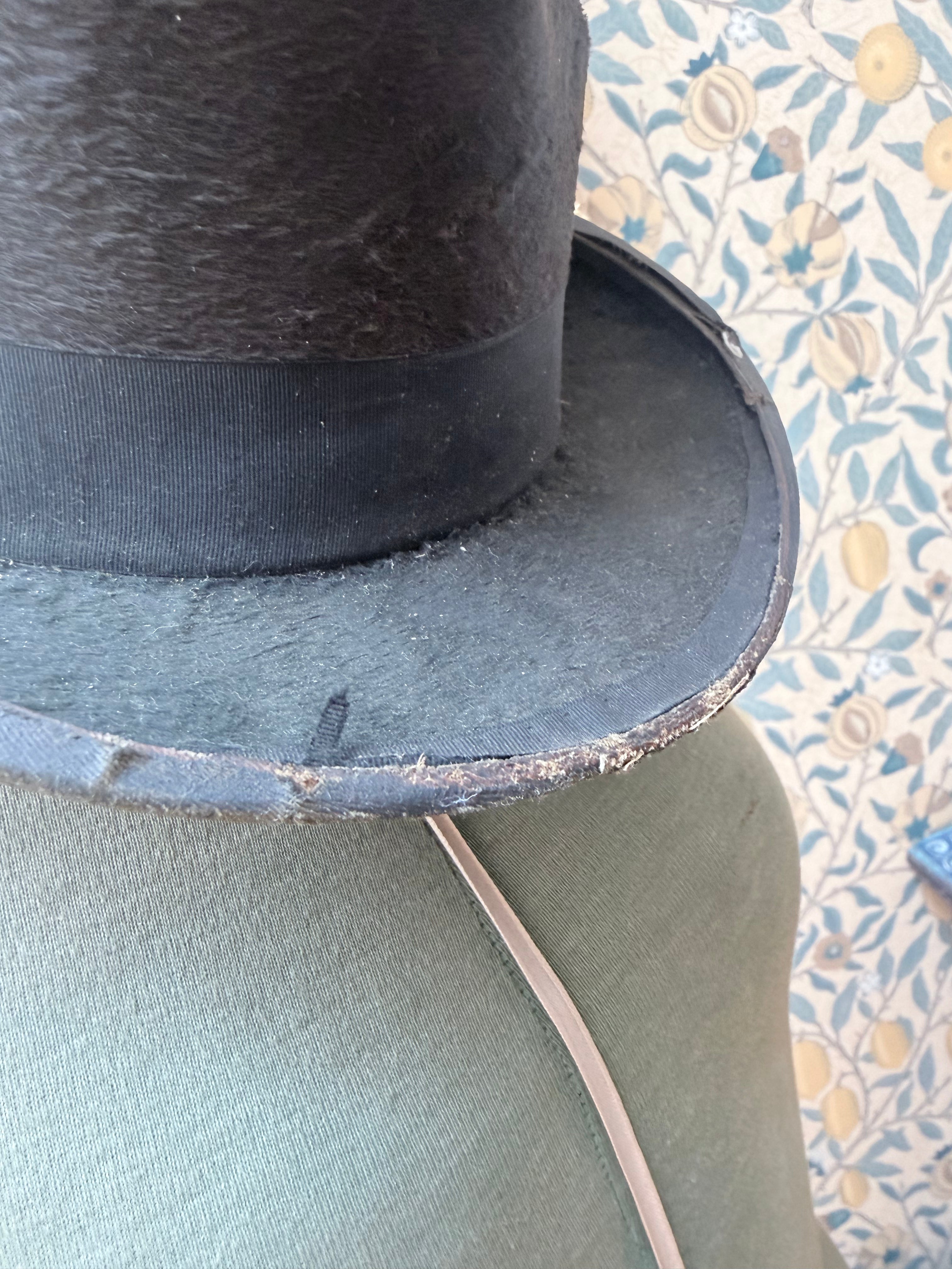 Antique Victorian Edwardian Top Hat | Made in Bristol, England