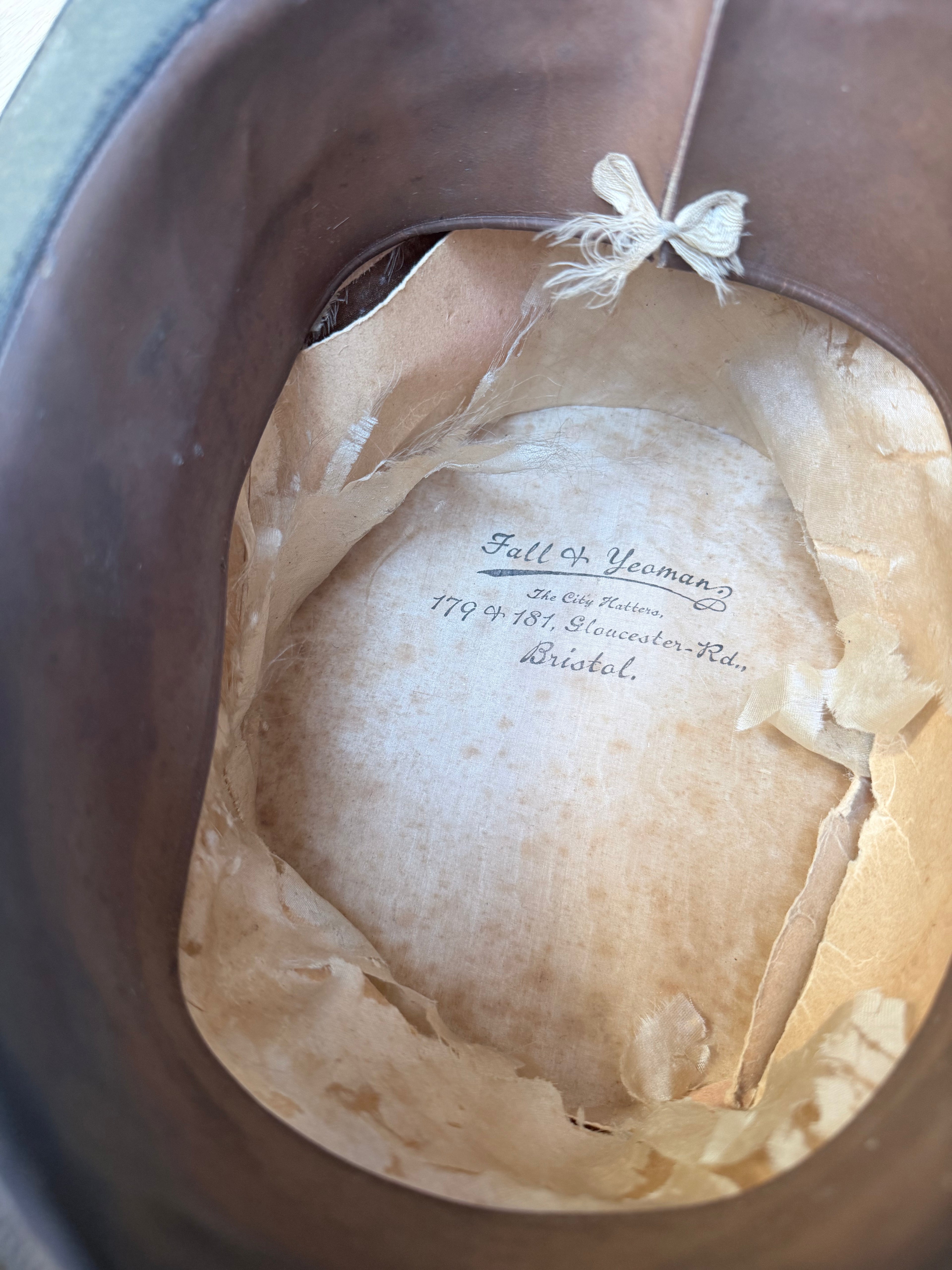 Antique Victorian Edwardian Top Hat | Made in Bristol, England