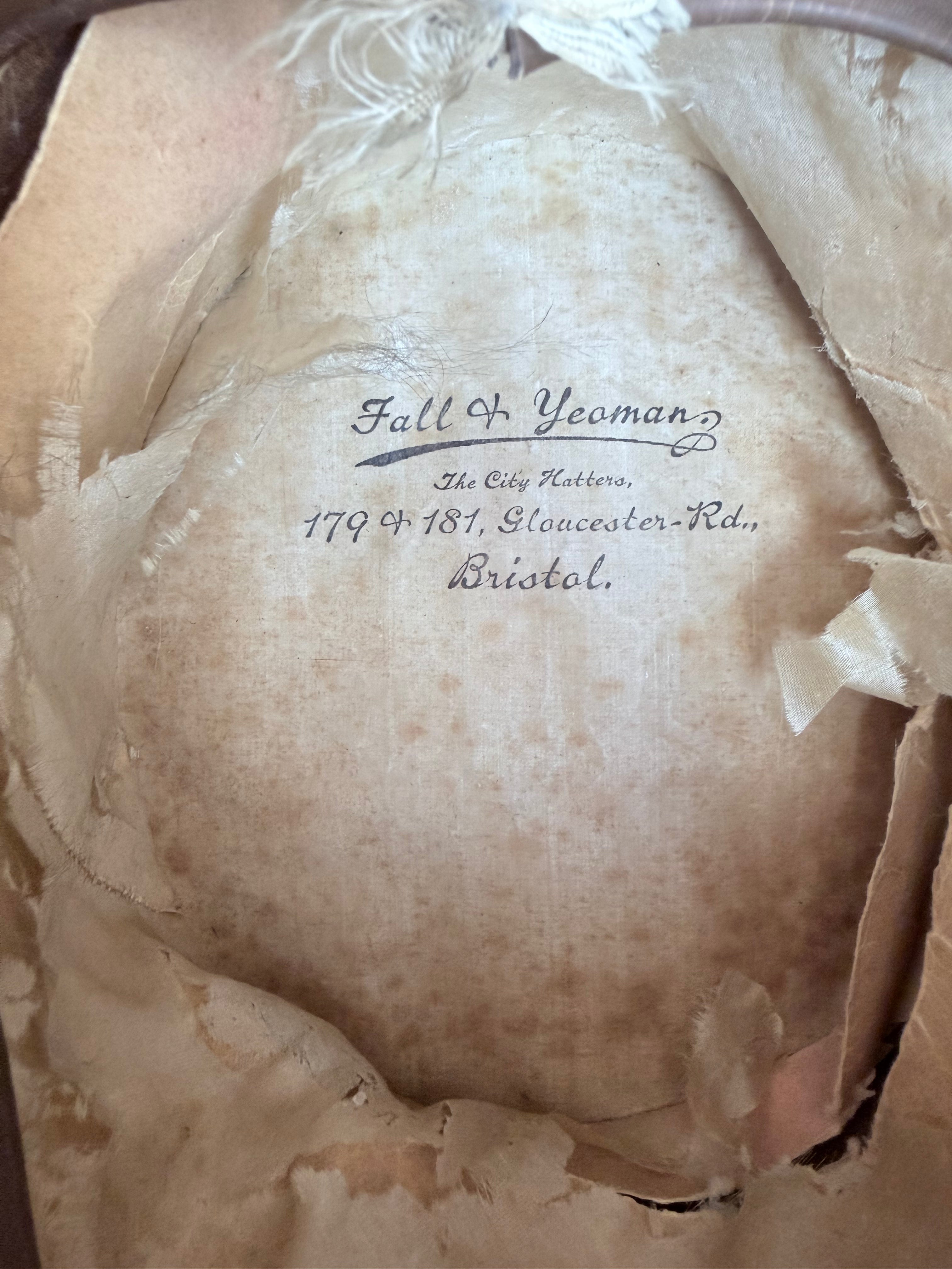 Antique Victorian Edwardian Top Hat | Made in Bristol, England