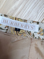 Vintage 1980s Burberrys Silk Paisley Floral Midi Skirt