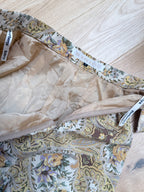 Vintage 1980s Burberrys Silk Paisley Floral Midi Skirt