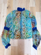 Vintage 1960s 'Mother Wouldn't Like It' Sheer Velvet Bishop Sleeve Blouse | London Boutique