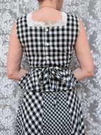 Vintage 1970s Gingham Patchwork Two Piece Prairie Set