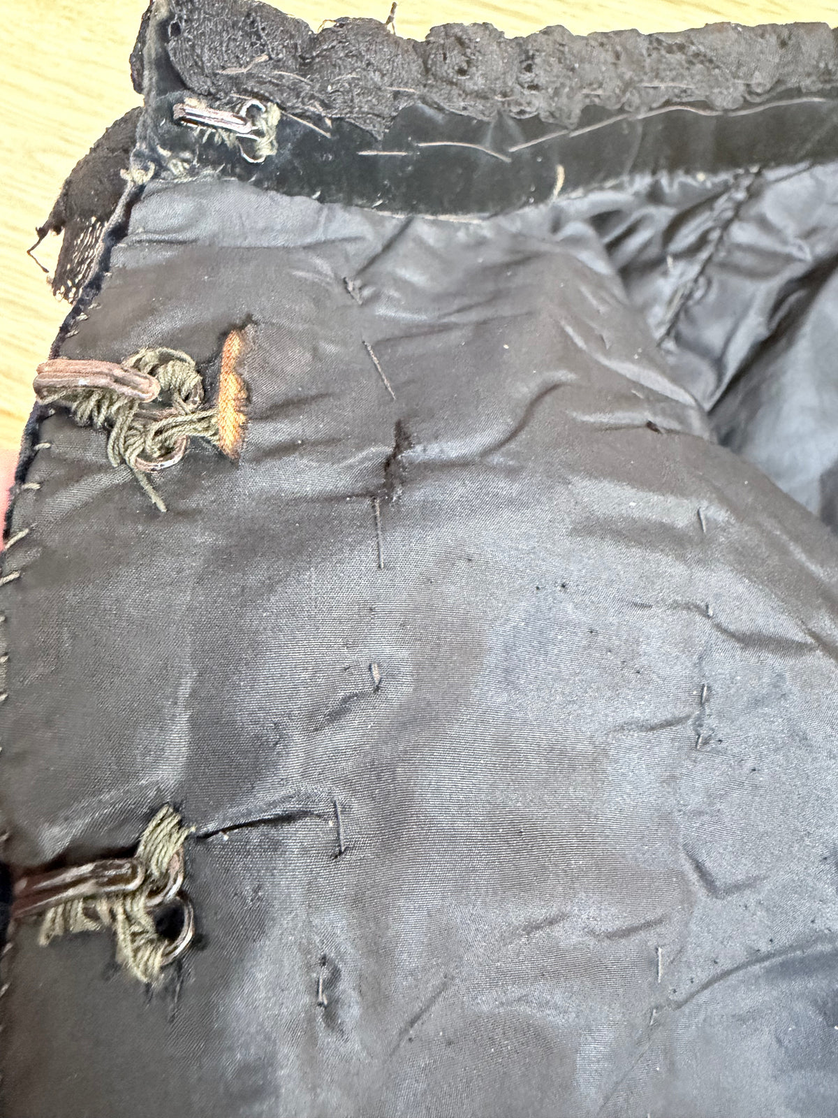 Antique Dark Blue Velvet and Lace Jacket 1890-1910
