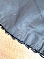 Antique 1890-1910 Dark Blue Velvet Opera Jacket with Jet-Beaded Lace