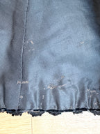 Antique 1890-1910 Dark Blue Velvet Opera Jacket with Jet-Beaded Lace