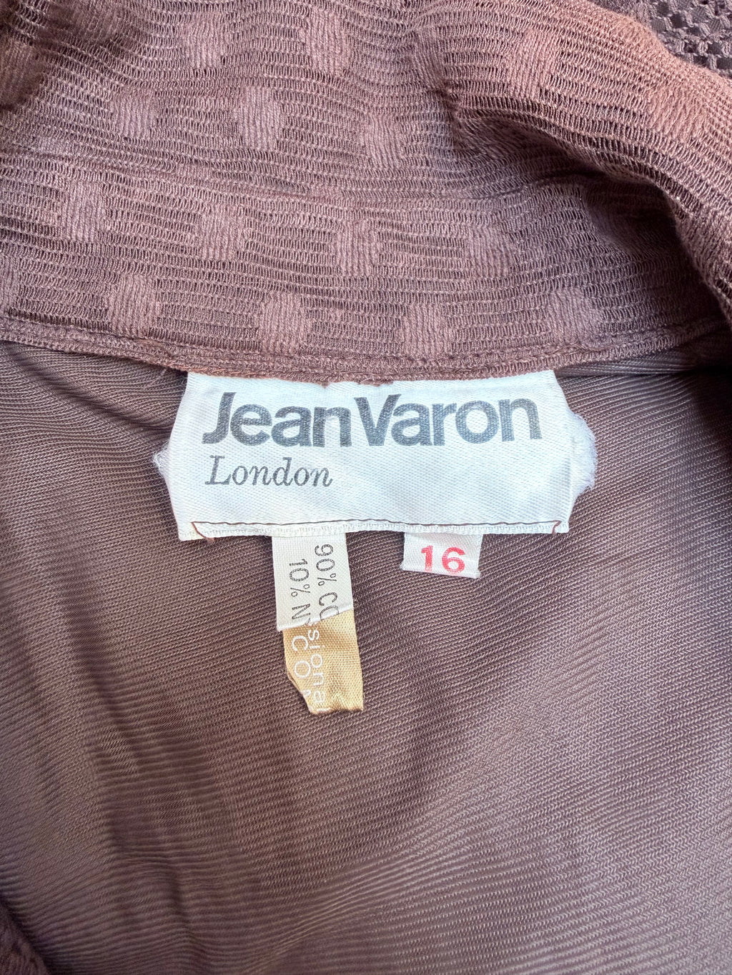 Vintage 1960s/1970s Jean Varon Bell Sleeve Polka Dot Dress
