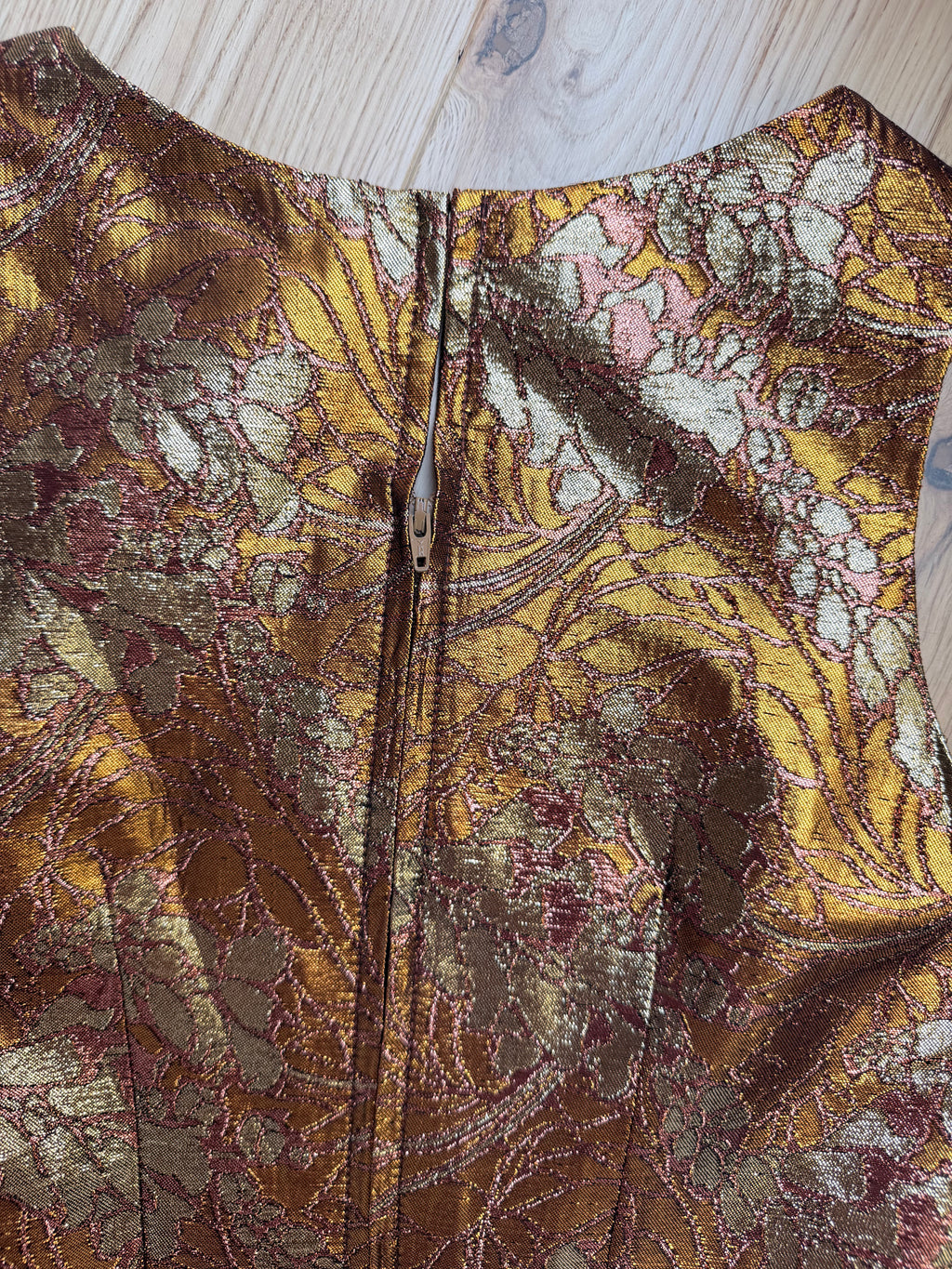 Classic Vintage 1960s Mini Dress in Golden Brown | From Midas Man Set