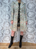 Vintage 1950s/1960s Pale Blue Oriental-Inspired Brocade Coat