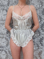 Vintage 1970s Dorothy Perkins Baby Blue Teddy Bodysuit