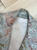 Vintage 1950s/1960s Pale Blue Oriental-Inspired Brocade Coat