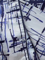 Vintage 1970s Carnegie Artsy Blue and White Jacket