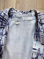 Vintage 1970s Carnegie Artsy Blue and White Jacket