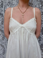 Vintage 1970s White Victorian Laura Ashley Nightdress Gown