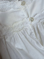 Vintage 1970s White Victorian Laura Ashley Nightdress Gown
