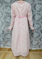 Vintage 1970s Vintage Quad Pink Prairie Dress