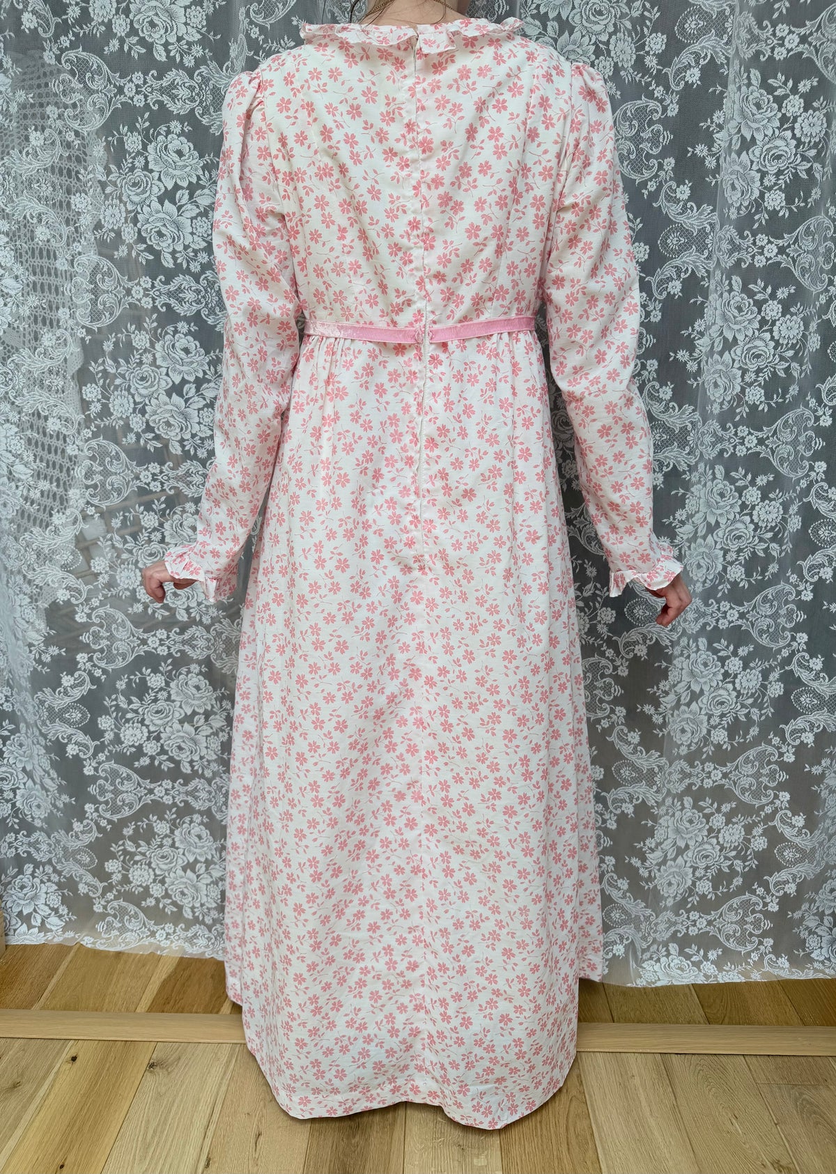 Vintage 1970s Vintage Quad Pink Prairie Dress