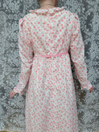 Vintage 1970s Vintage Quad Pink Prairie Dress
