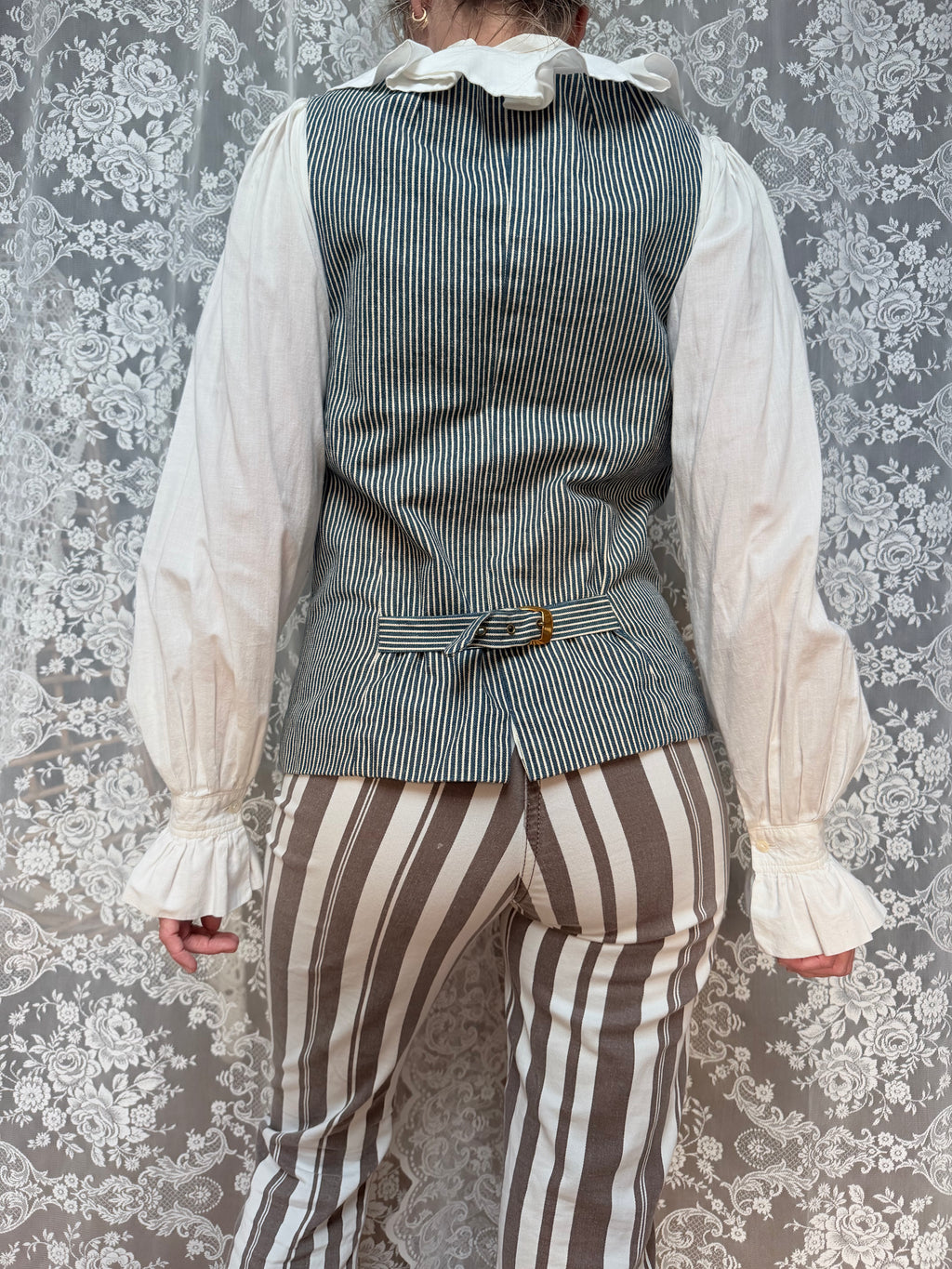 Mary Quant of London 1960s Pinstripe Tailored Waistcoat