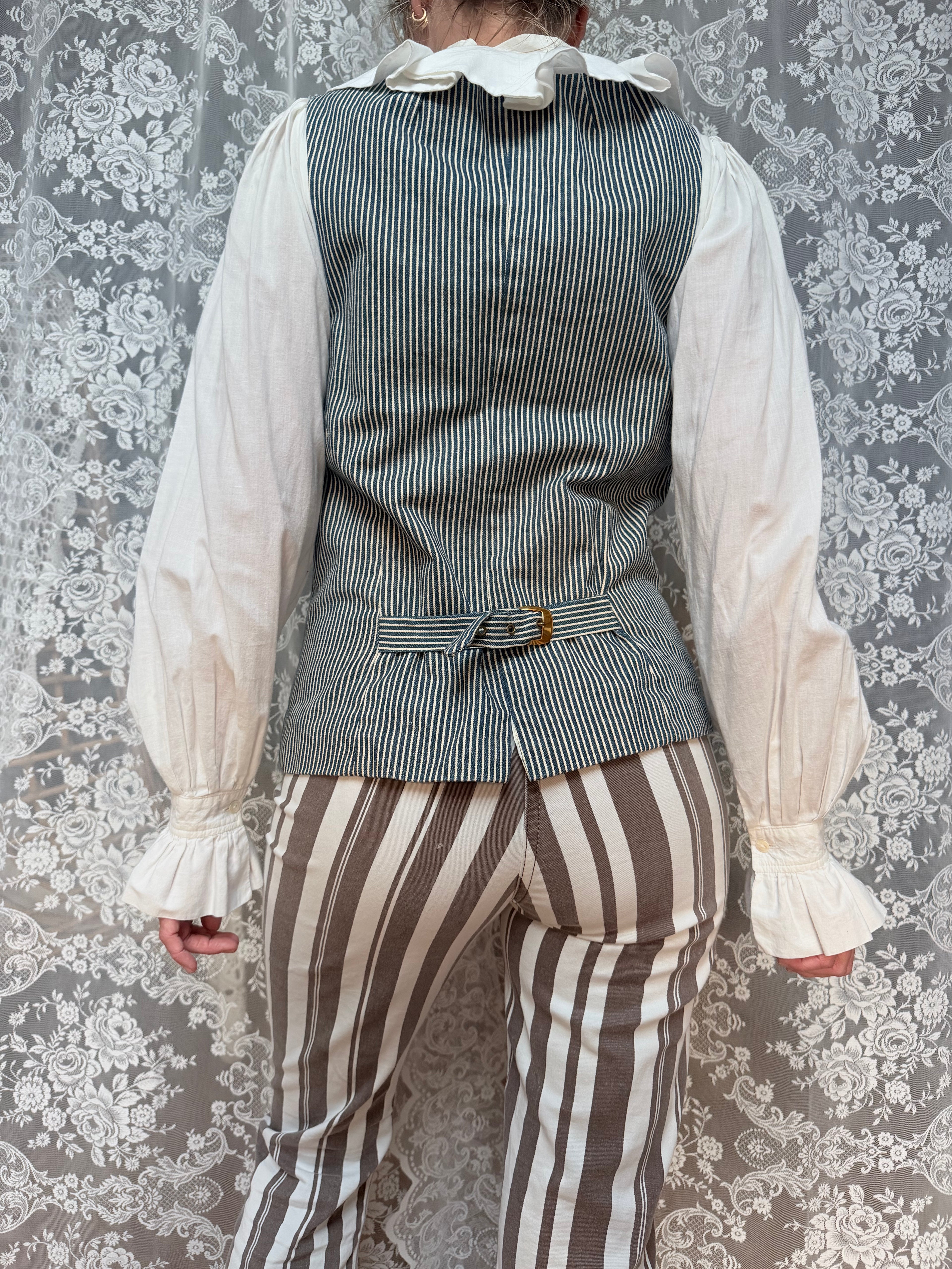 Mary Quant of London 1960s Pinstripe Tailored Waistcoat