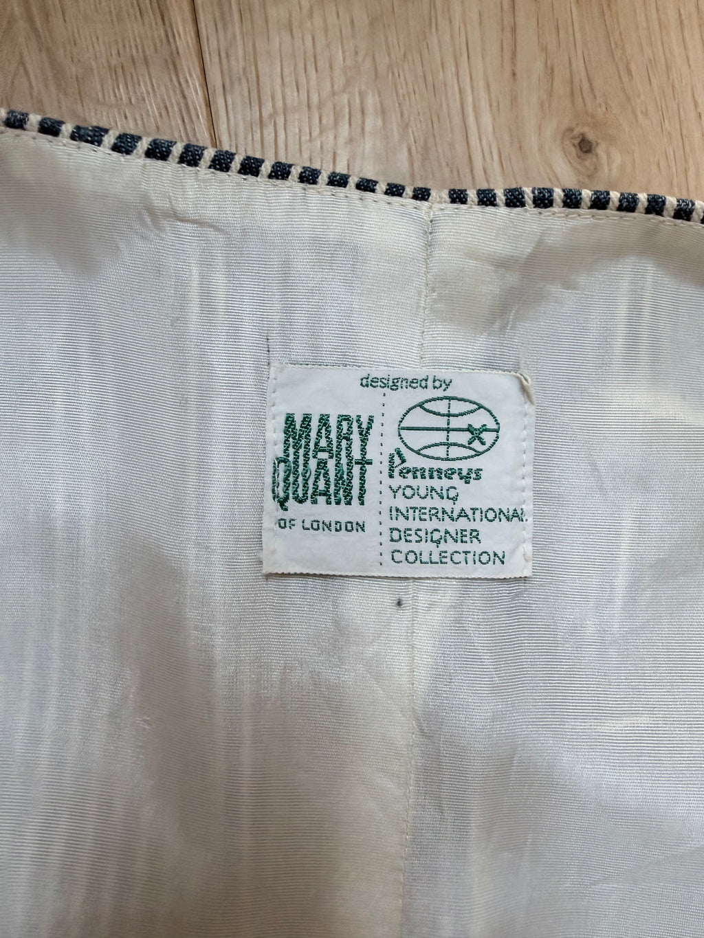 Mary Quant of London 1960s Pinstripe Tailored Waistcoat