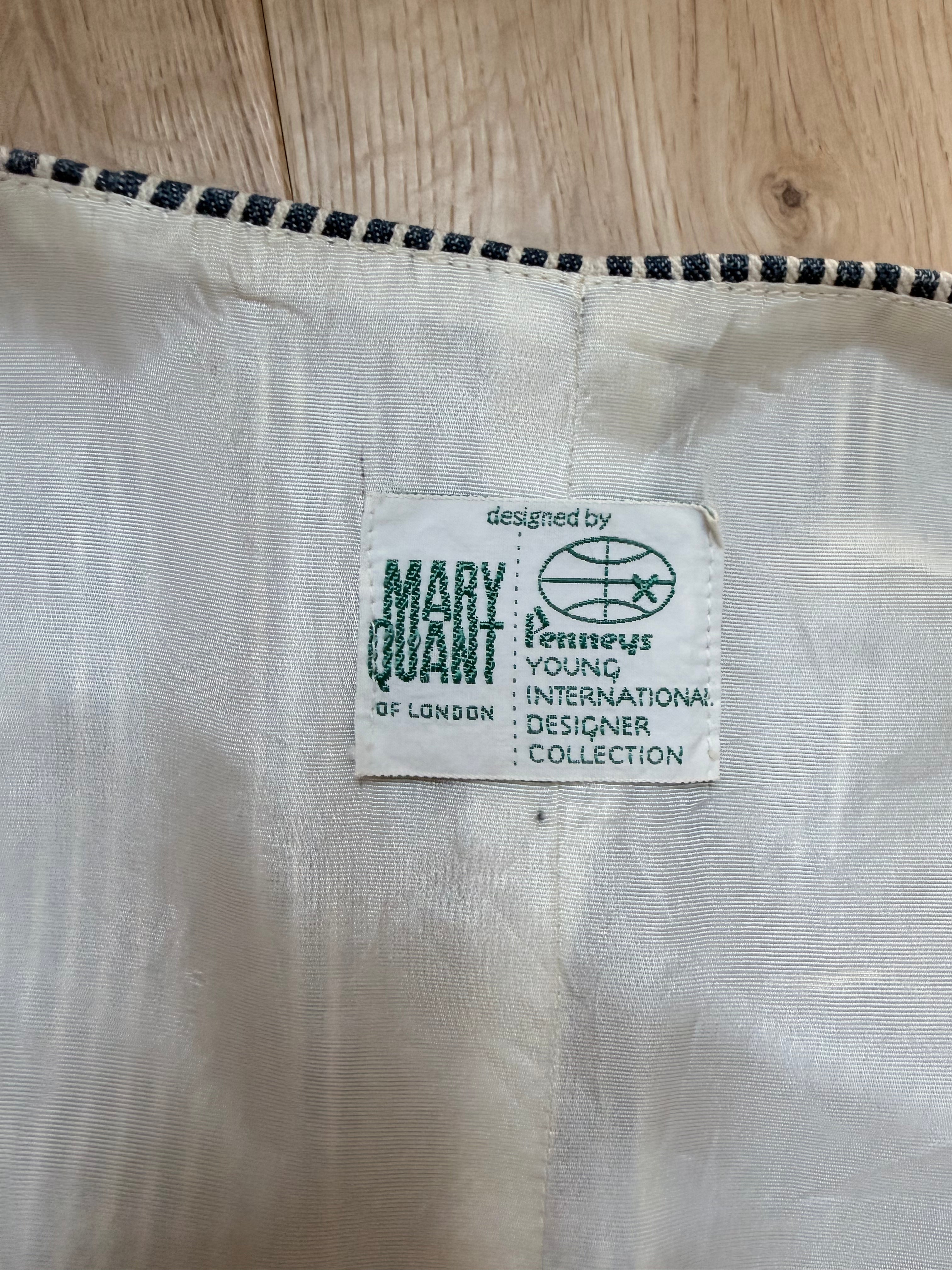 Mary Quant of London 1960s Pinstripe Tailored Waistcoat