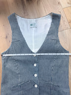 Mary Quant of London 1960s Pinstripe Tailored Waistcoat