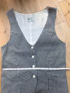 Mary Quant of London 1960s Pinstripe Tailored Waistcoat
