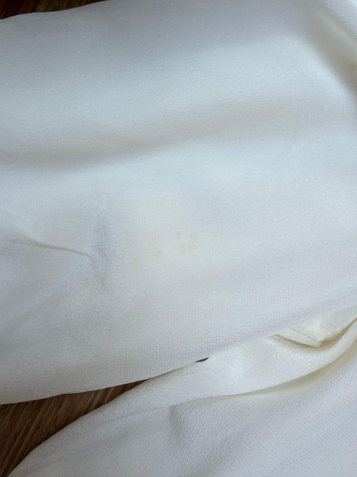 Vintage 1970s Anna Belinda Oxford Silk Wedding Dress