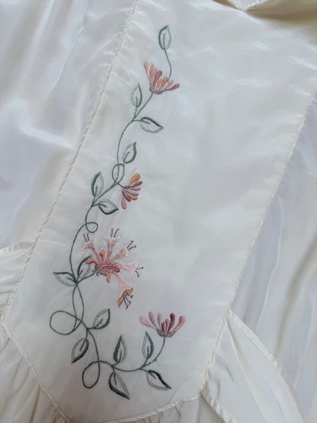 Vintage 1970s Anna Belinda Oxford Silk Wedding Dress