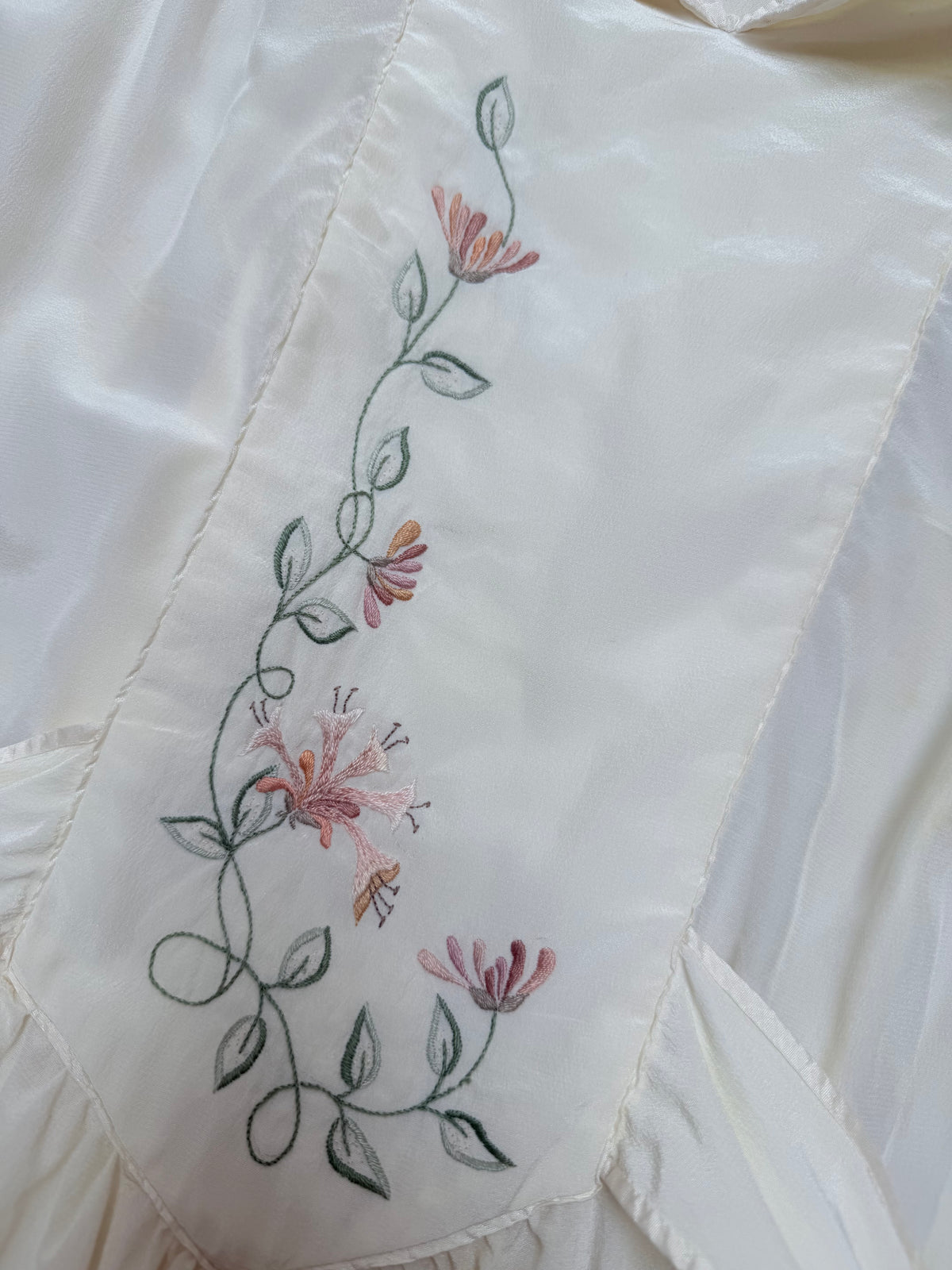 Vintage 1970s Anna Belinda Oxford Silk Wedding Dress