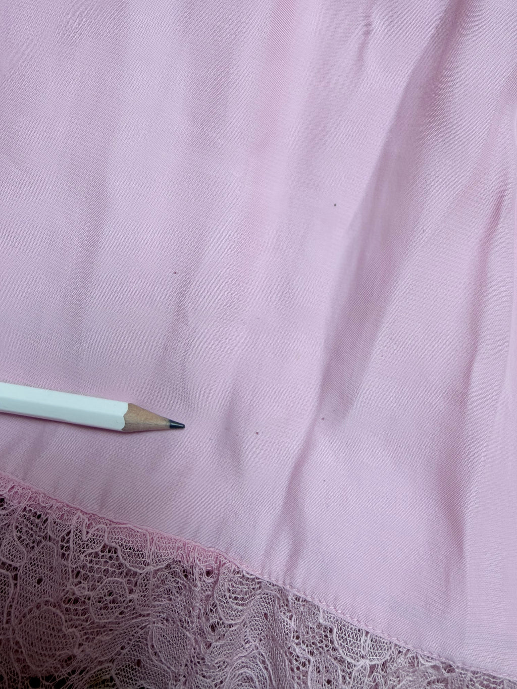 1950s Baby Pink Rayon Slip Dress Embroidered Nightdress