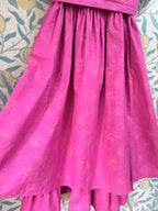 Vintage 1980s Laura Ashley Bright Fuchsia Prairie Bridesmaid Dress