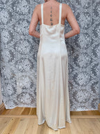 Vintage Satin Negligee & Bell Sleeve Gown Set