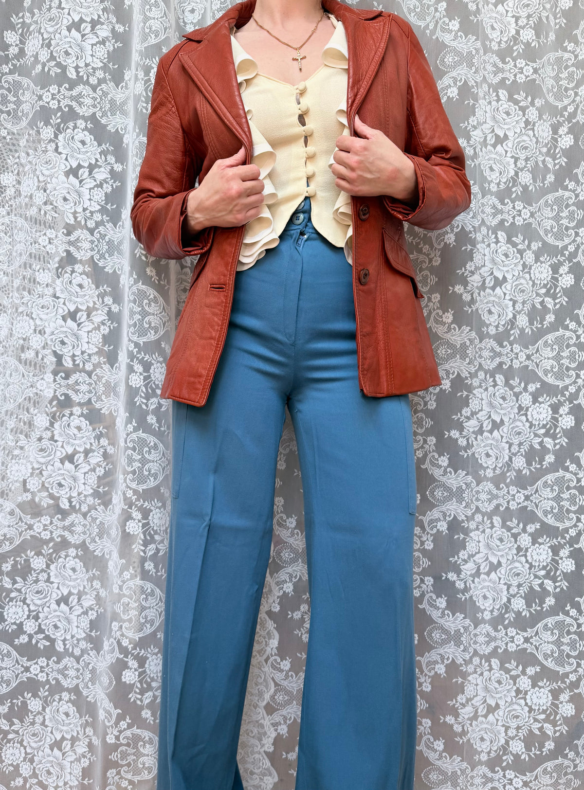 Vintage 1970s Red Leather Women's Jacket