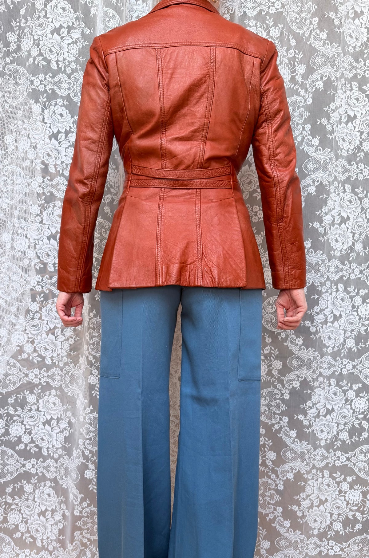 Vintage 1970s Red Leather Women's Jacket
