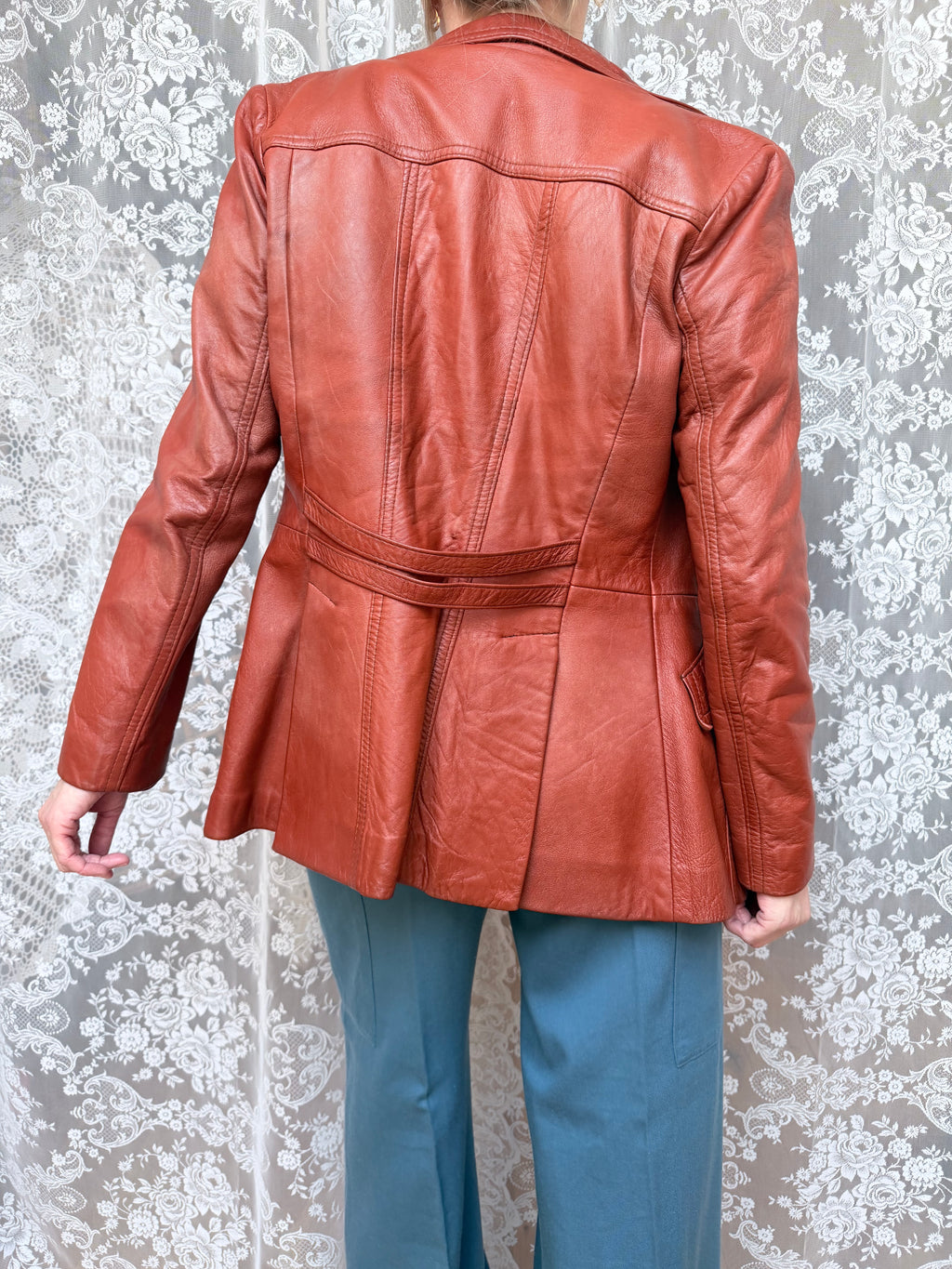 Vintage 1970s Red Leather Women's Jacket