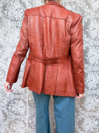 Vintage 1970s Red Leather Women's Jacket