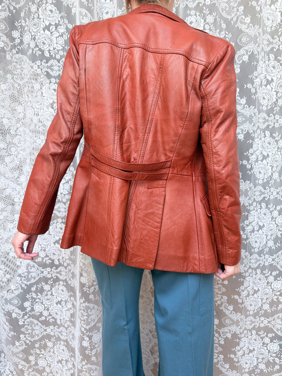 Vintage 1970s Red Leather Women's Jacket