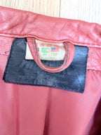 Vintage 1970s Red Leather Women's Jacket