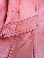 Vintage 1970s Red Leather Women's Jacket