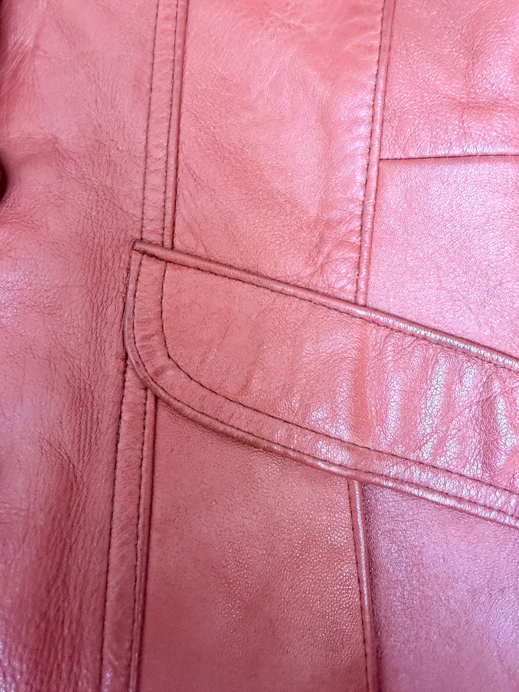 Vintage 1970s Red Leather Women's Jacket