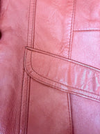 Vintage 1970s Red Leather Women's Jacket